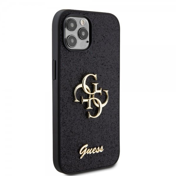 Guess iPhone 12/iPhone 12 Pro Deksel Fixed Glitter Svart