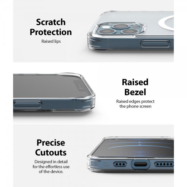 Ringke iPhone 12/iPhone 12 Pro Deksel Fusion Magnetic MagSafe Matte Clear
