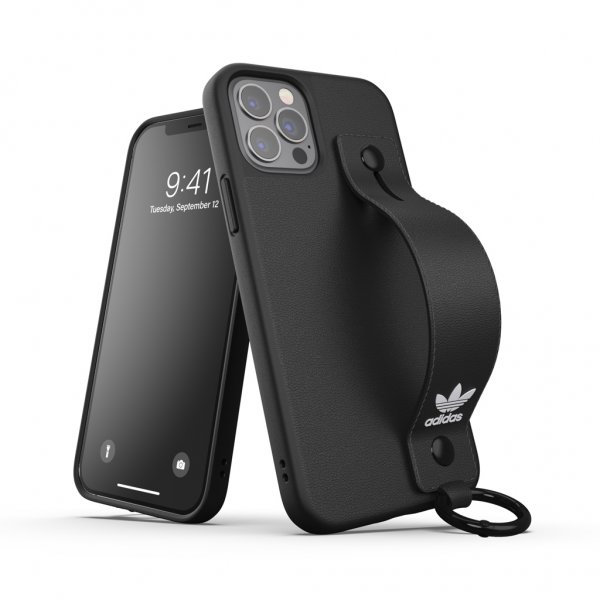 Adidas iPhone 12/iPhone 12 Pro Deksel Handstrap Case Svart