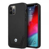 BMW iPhone 12/iPhone 12 Pro Deksel Logo Perforert Svart