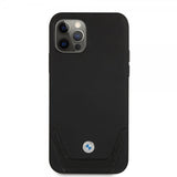 BMW iPhone 12/iPhone 12 Pro Deksel Logo Perforert Svart