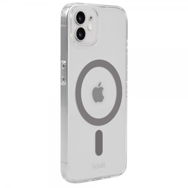 holdit iPhone 12/iPhone 12 Pro Deksel MagSafe Case Space Gray Transparent