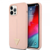 Guess iPhone 12/iPhone 12 Pro Deksel Metal Triangle Rosa