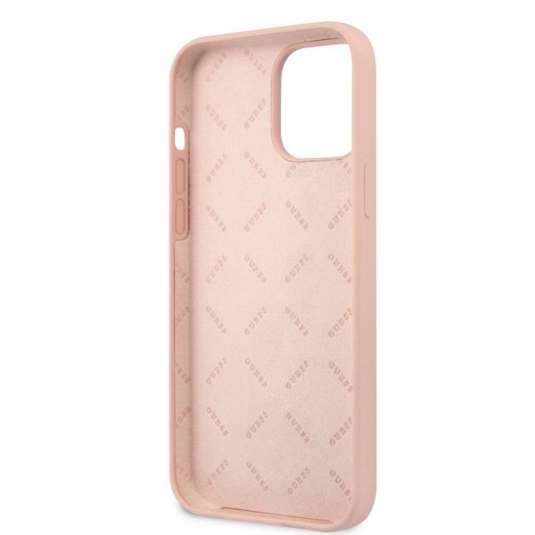 Guess iPhone 12/iPhone 12 Pro Deksel Metal Triangle Rosa