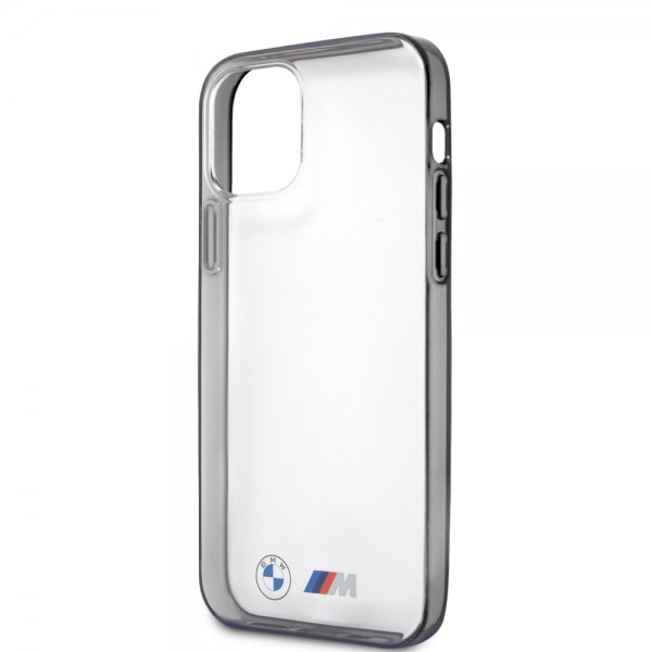 BMW iPhone 12/iPhone 12 Pro Deksel Metallic Svart Transparent