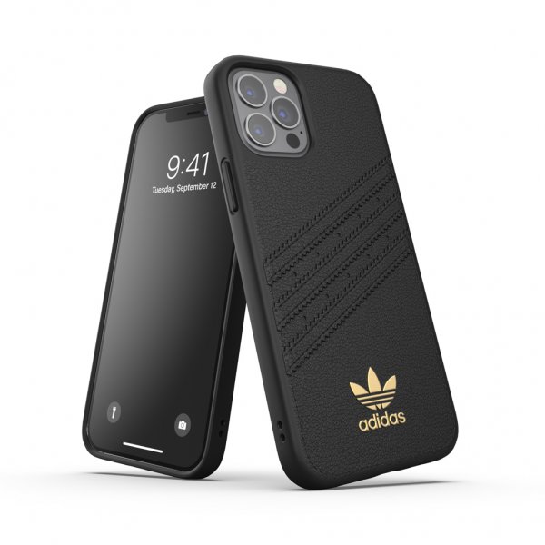 Adidas iPhone 12/iPhone 12 Pro Deksel Moulded Case PU Premium Svart