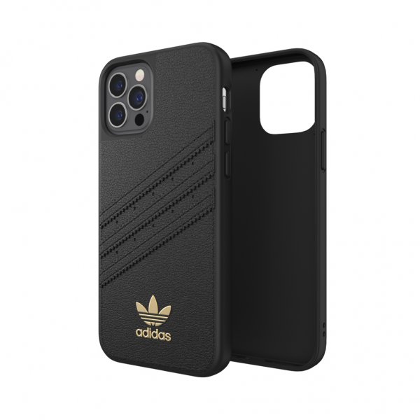Adidas iPhone 12/iPhone 12 Pro Deksel Moulded Case PU Premium Svart