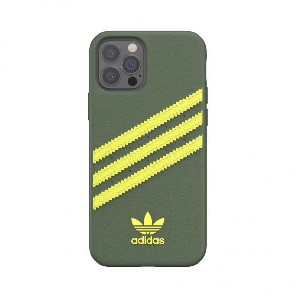 Adidas iPhone 12/iPhone 12 Pro Deksel Moulded Case PU Wild Pine/Acid Yellow