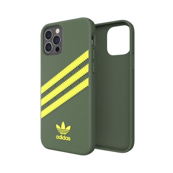Adidas iPhone 12/iPhone 12 Pro Deksel Moulded Case PU Wild Pine/Acid Yellow