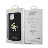 Guess iPhone 12/iPhone 12 Pro Deksel Perforated Glitter Svart