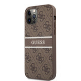 Guess iPhone 12/iPhone 12 Pro Deksel Printed Stripe Brun