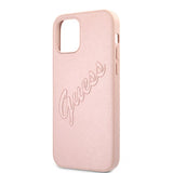 Guess iPhone 12/iPhone 12 Pro Deksel Saffiano Vintage Script Rosegull
