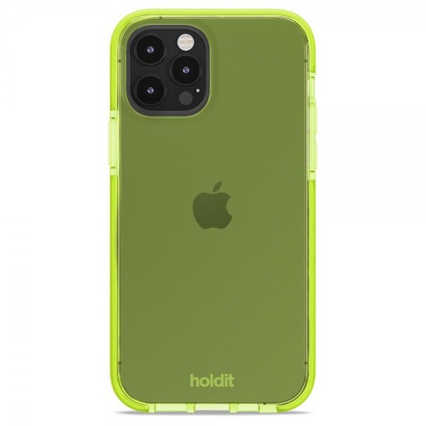holdit iPhone 12/iPhone 12 Pro Deksel Seethru Acid Green