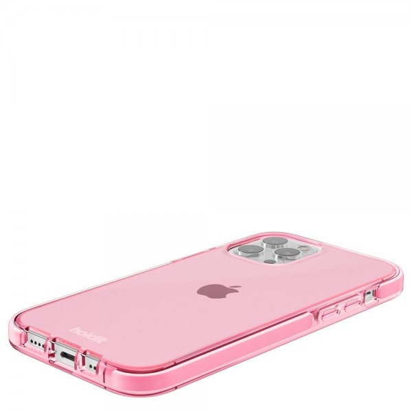 holdit iPhone 12/iPhone 12 Pro Deksel Seethru Bright Pink