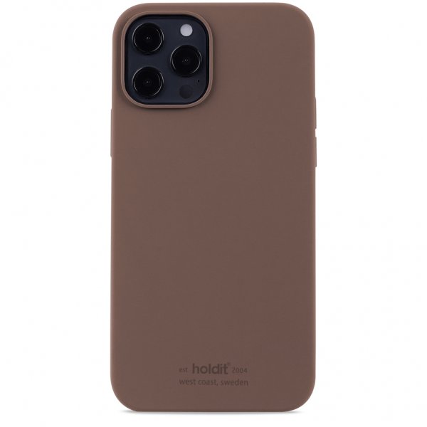 holdit iPhone 12/iPhone 12 Pro Deksel Silikon Dark Brown
