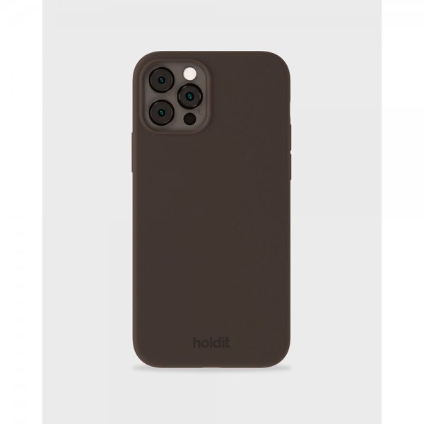 holdit iPhone 12/iPhone 12 Pro Deksel Silikon Chocolate