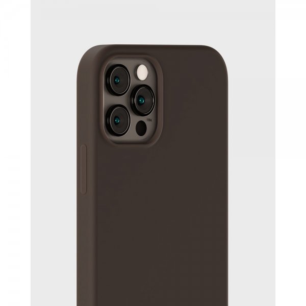 holdit iPhone 12/iPhone 12 Pro Deksel Silikon Chocolate