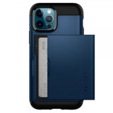Spigen iPhone 12/iPhone 12 Pro Deksel Slim Armor CS Navy Blue
