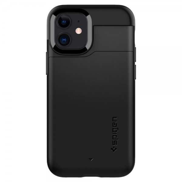 Spigen iPhone 12/iPhone 12 Pro Deksel Slim Armor CS Svart