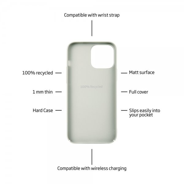 holdit iPhone 12/iPhone 12 Pro Deksel Slim Case Light Beige