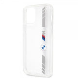 BMW iPhone 12/iPhone 12 Pro Deksel Stripes Sølv Transparent