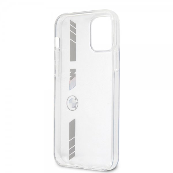 BMW iPhone 12/iPhone 12 Pro Deksel Stripes Sølv Transparent