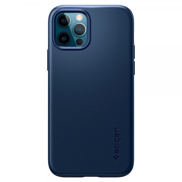 Spigen iPhone 12/iPhone 12 Pro Deksel Thin Fit Navy Blue