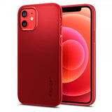 Spigen iPhone 12/iPhone 12 Pro Deksel Thin Fit Rød
