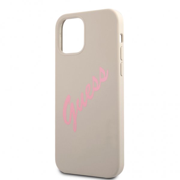 Guess iPhone 12/iPhone 12 Pro Deksel Vintage Silicone Grå