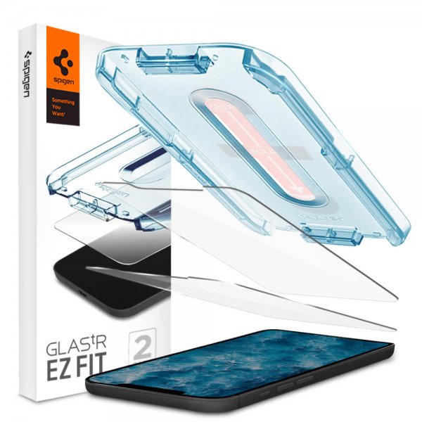 Spigen iPhone 12/iPhone 12 Pro Skjermbeskytter GLAS.tR EZ Fit 2-pakning
