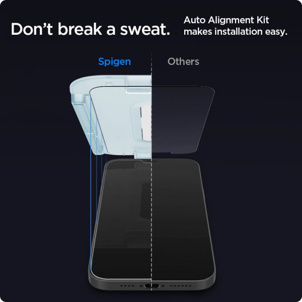 Spigen iPhone 12/iPhone 12 Pro Skjermbeskytter GLAS.tR EZ Fit 2-pakning