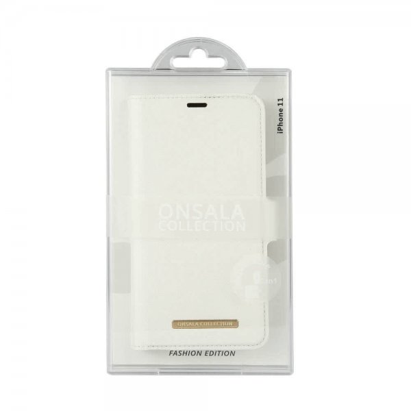 Onsala iPhone 12/iPhone 12 Pro Etui Fashion Edition Löstagbart Deksel Saffiano White