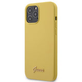 Guess iPhone 12 Pro Max Deksel Metal Logo Gul