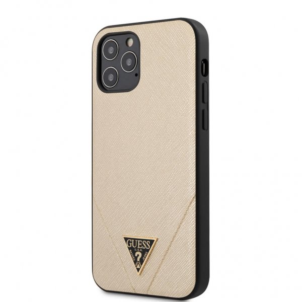 Guess iPhone 12/iPhone 12 Pro Deksel Saffiano V Stitch Gull