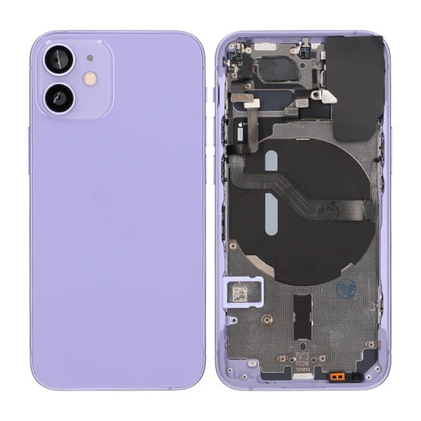 iPhone 12 Mini Bakside Komplett Med Smådeler - Lilla