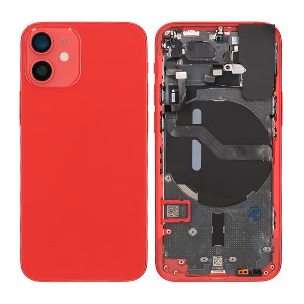 iPhone 12 Mini Bakside Komplett med smådeler - Rød