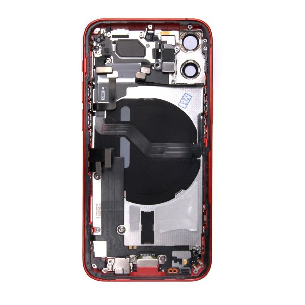 iPhone 12 Mini bakside med komplett ramme - rød