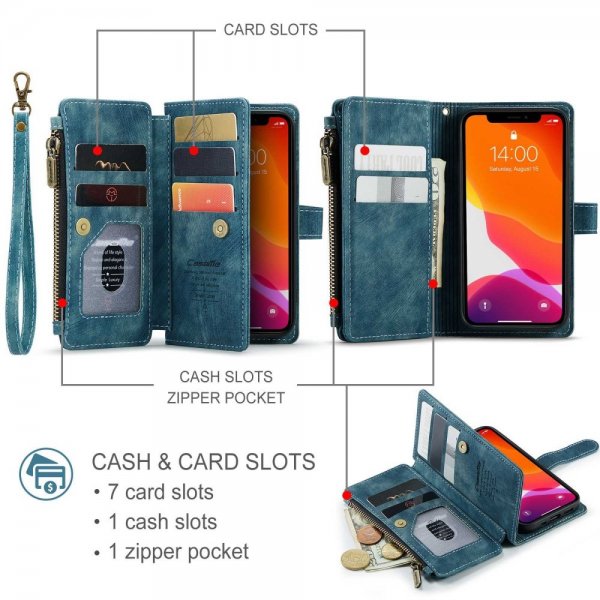 CaseMe iPhone 12 Mini Etui C30 Series Blå