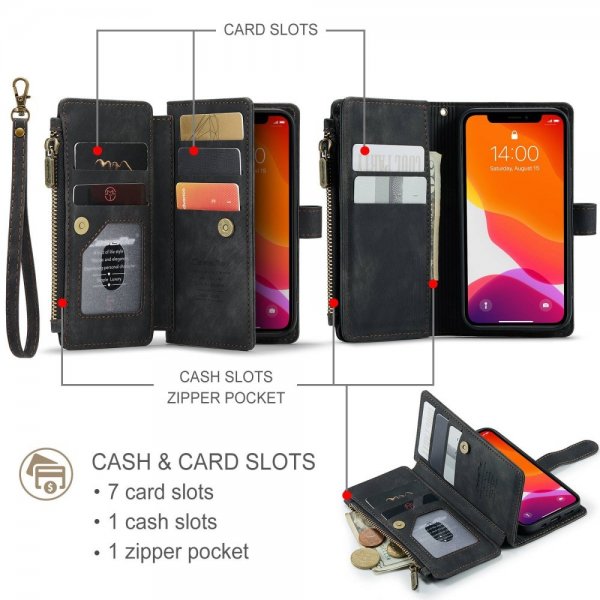 CaseMe iPhone 12 Mini Etui C30 Series Svart