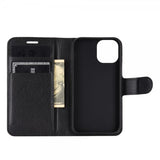 iPhone 12 Mini Etui Litchi Svart