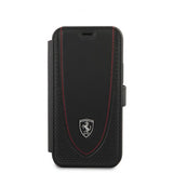 Ferrari iPhone 12 Mini Etui Logo Perforert Svart