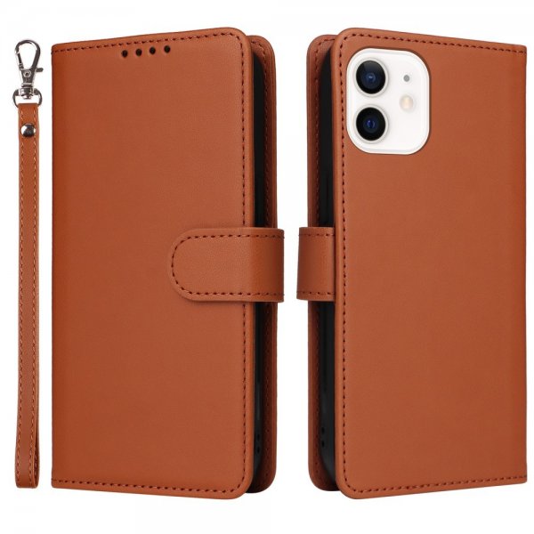 Betopnice iPhone 12 Mini Etui Avtagbart Deksel 005 Brun