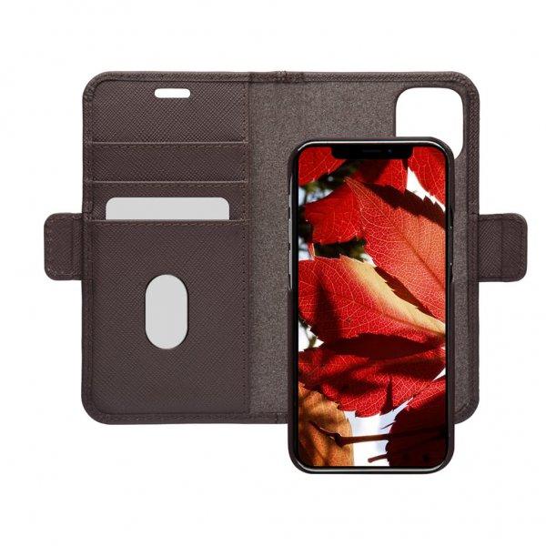 dbramante1928 iPhone 12 Mini Etui New York Löstagbart Deksel Dark Chocolate