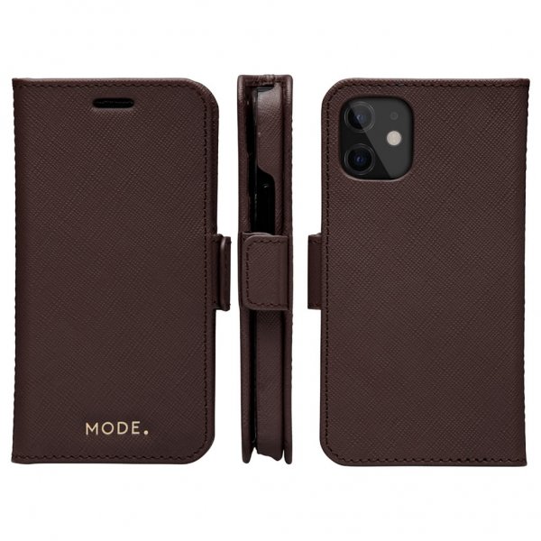 dbramante1928 iPhone 12 Mini Etui New York Löstagbart Deksel Dark Chocolate
