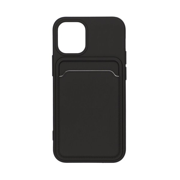 iPhone 12 Mini Deksel Kortholder Svart