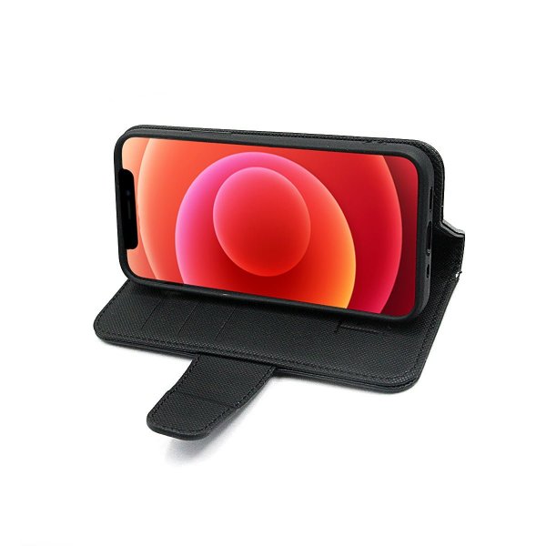 Rvelon iPhone 12 Mini Etui Utbrettbar Kortlomme Svart
