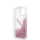 Guess iPhone 12 Mini Deksel Liquid Glitter Vintage Rosa
