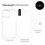 Northjo iPhone 12 Mini Deksel med Skjermbeskytter og Kamerabeskytter 3-i-1