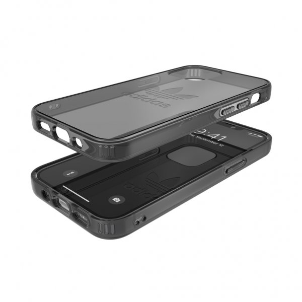 Adidas iPhone 12 Mini Deksel Protective Clear Case Svart