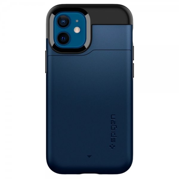 Spigen iPhone 12 Mini Deksel Slim Armor CS Navy Blue